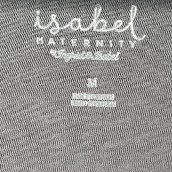 ISABEL MATERNITY BY INGRID Nursing Friendly 3/4 Sleeve Gray Womens Size M - Picture 4 of 8